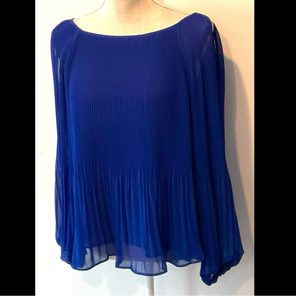 INC International Concepts Pleat Blue Blouse - NWT